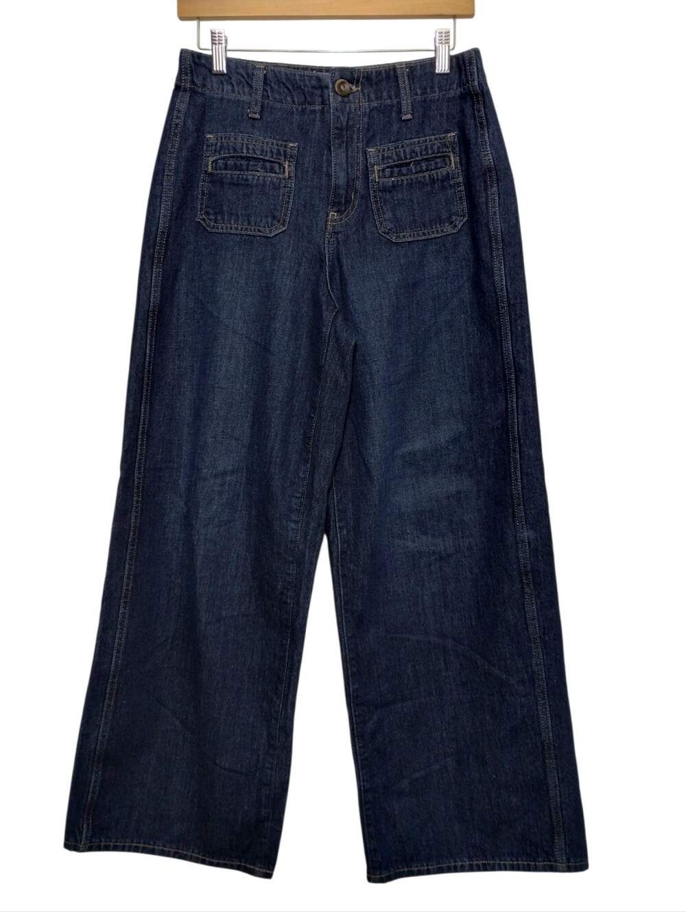 Old Mavy Drapey Denim High rise Baggy Wide Leg Womens 2 Jeans Pants